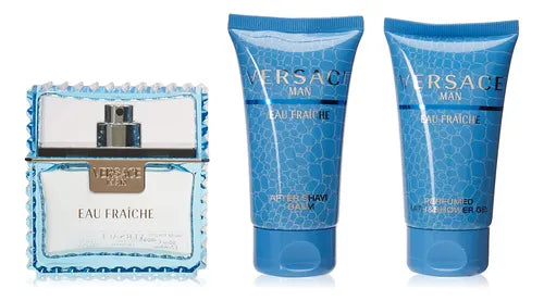VERSACE  EUA FRAICHE POUR  HOMME SET 3PC