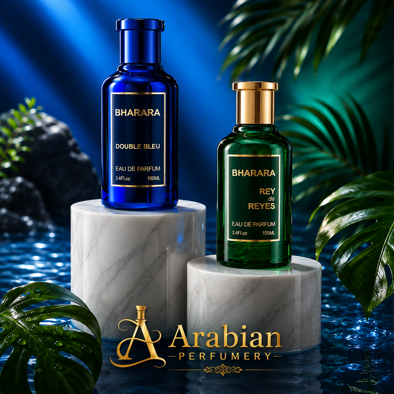 Bharara | Rey De Reyes + Double Bleu | Unisex Fragrance | 100 ML - 3.4 OZ | Eau De Parfum