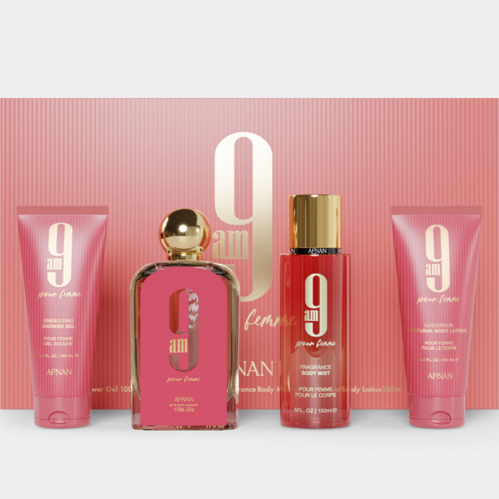 Afnan 9AM Femme 4-Piece Gift Set – 100 ml Eau de Parfum